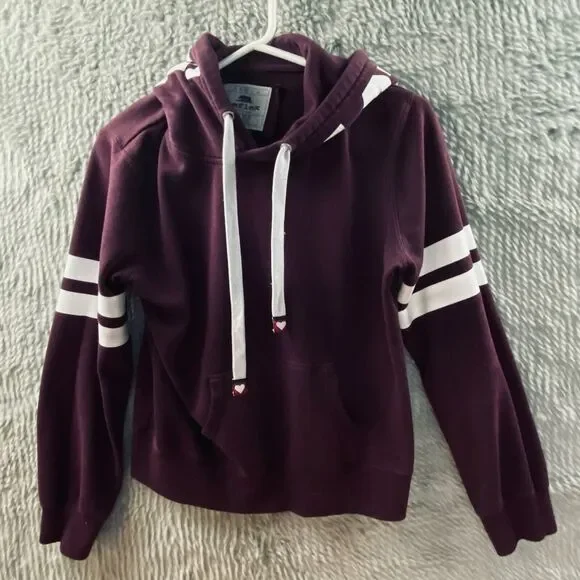 Reflex Love Women's M Medium Maroon Red Hooded Pullover Fleece Sweatshirt - Picture 1 of 11